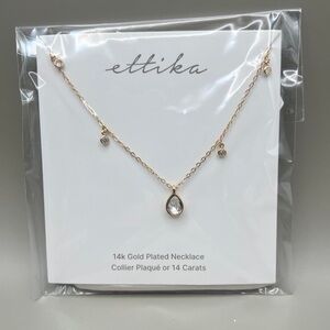 Ettika Gold Necklace with Teardrop Charm